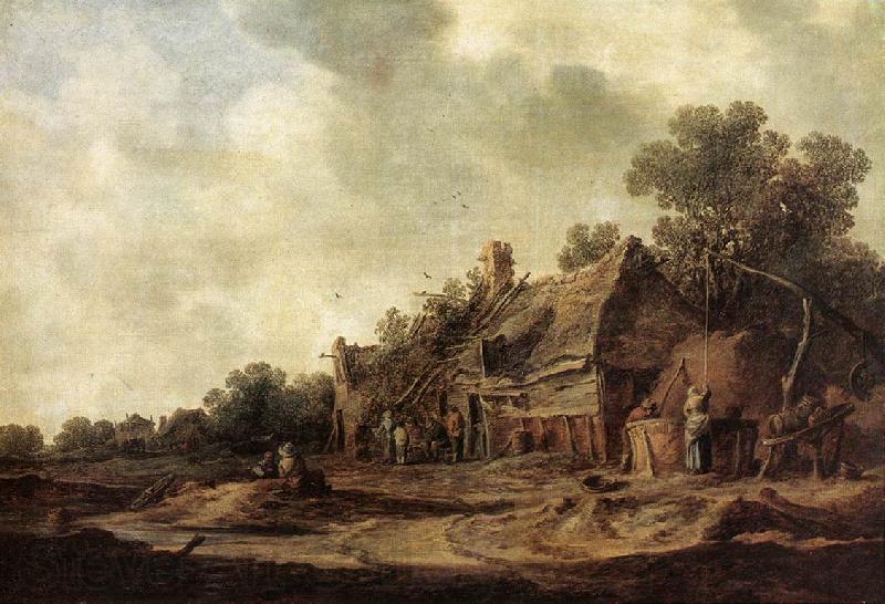 Jan van Goyen Peasant Huts with Sweep Well